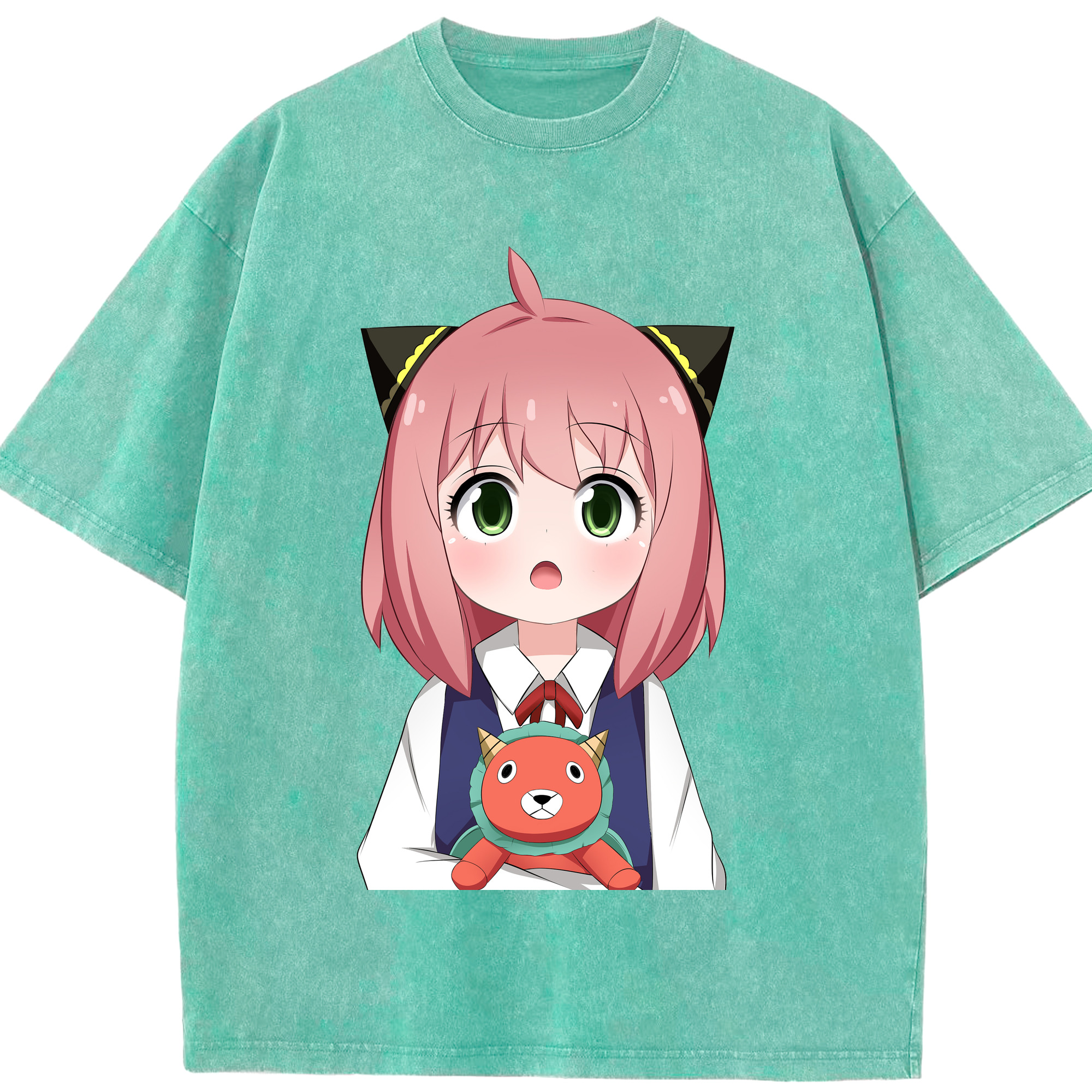 （画像用） SPY×FAMILY间谍家家酒 綿100% ヴィンテージ風 半袖Tシャツ（フロントプリント）